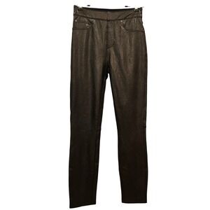 Spanx Faux Leather Leggings XS Black Pull On High Waist‎ Pants